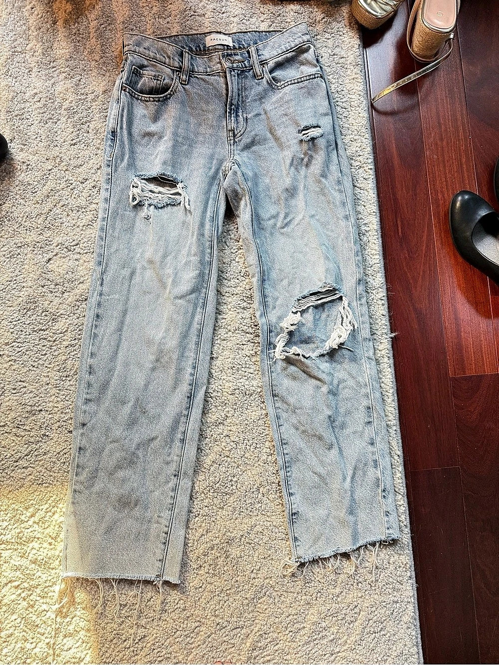 PacSun 90s Straight Distressed Straight Leg Jeans Blue Waist 23